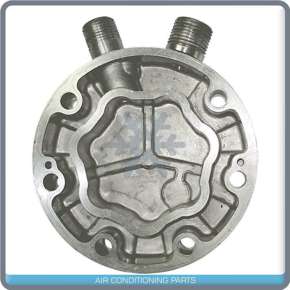 New AC Compressor Back Cover 8/10 Vertical Exit fits Sanden SD7H15 - Qualy Air