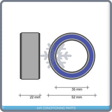 Cargar imagen en el visor de la galería, New A/C Compressor Bearing - 35X52X22 - 6CA17C, 6SEU12, 7SB16, 7SBU16, 7SEU16C - Qualy Air