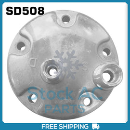 NEW A/C COMPRESSOR COVER SANDEN SD508 ORING HRZ 8X10 EXIT FITTINGS HEAD / BACK - Qualy Air