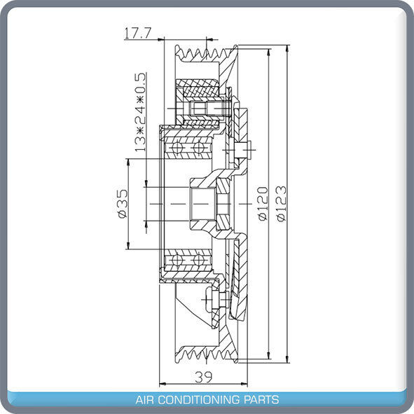 New A/C Compressor Clutch Assembly fits Buick Regal - 2010 to 2011 - PXE16 - Qualy Air