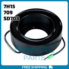 New A/C Compressor Coil Sanden SD708, 709, 7H15 - 12V - OE# 46109920