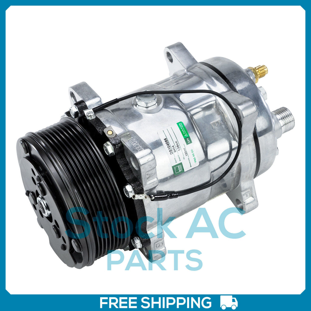 A/C Compressor Sanden SD508 & H14  - 12V - 8 Groove Serpentine - 9537 - Qualy Air