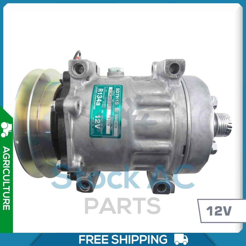 New OEM A/C Compressor for Ford/New Holland H9870 BALE WAGON - OE# 87430122 - Qualy Air