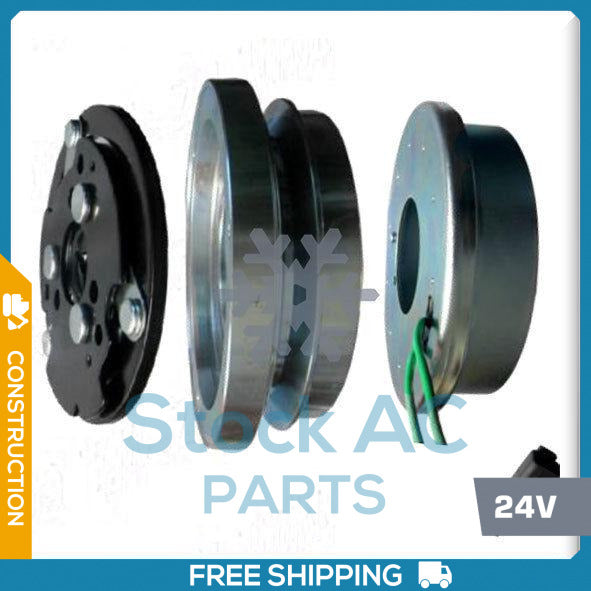 New A/C Compressor Clutch Assembly fits Caterpillar 966 / 972G - Pulley 1A 24V - Qualy Air