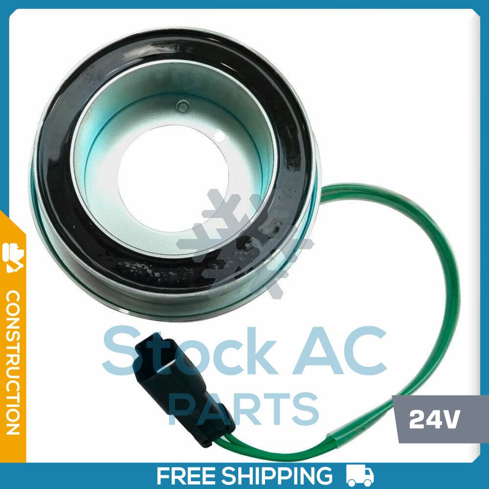 New A/C Compressor Coil fits Caterpillar Loader 980H, 986H, 988H - 24V - Qualy Air