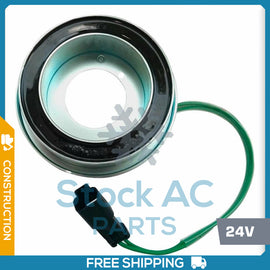 New A/C Compressor Coil fits Caterpillar Loader 980H, 986H, 988H - 24V - Qualy Air