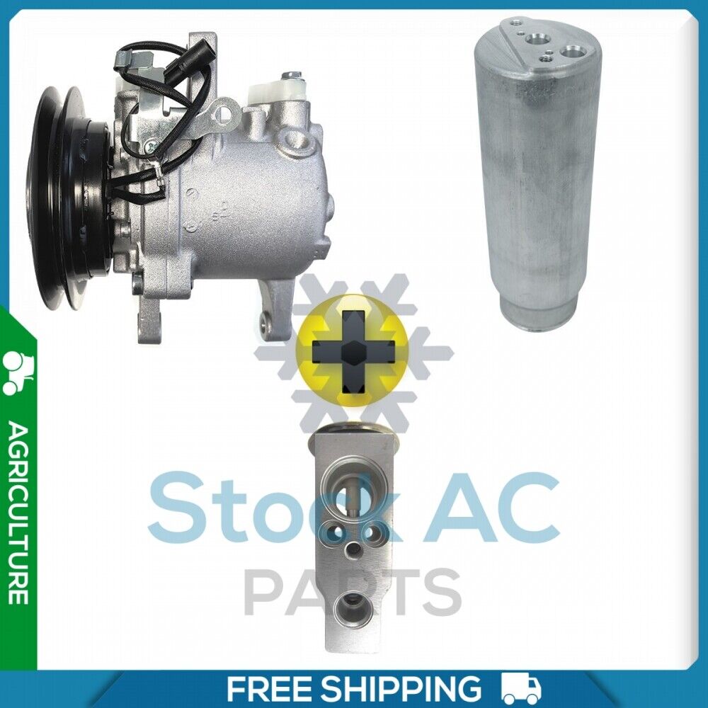 New AC Compressor KIT for Kubota Tractor M108S, M5040, M7040, M8540, M9540.. - Qualy Air