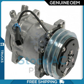 A/C Compressor OEM Sanden SD7H15 for Kenworth C500, C540, C550, K100, K100... QR - Qualy Air