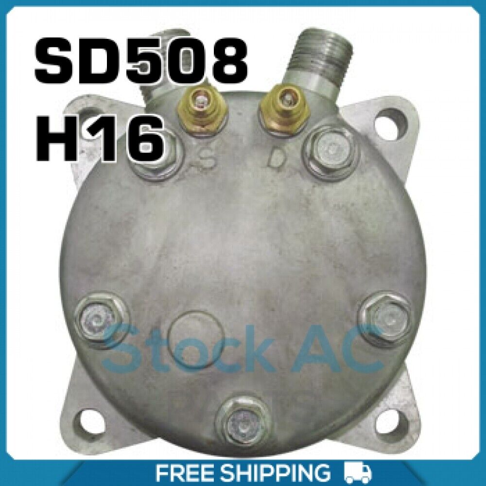 New A/C Compressor Back Cover fits  SD508 / SD5H14, H16 - Vertical Exit 8/10 - Qualy Air