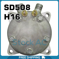 New A/C Compressor Back Cover fits  SD508 / SD5H14, H16 - Vertical Exit 8/10