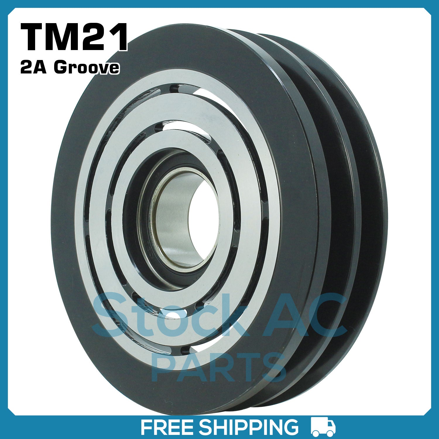 New A/C Compressor Pulley fits TM21 - 2A Groove - Qualy Air